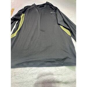 Romision Men's 5XL Thermal UnderShirt Black And Green Warm Poly and Spandex Warm